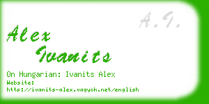 alex ivanits business card